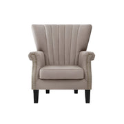 Artiss Armchair Lounge Chair Accent Chairs Armchairs Fabric Single Sofa Begie