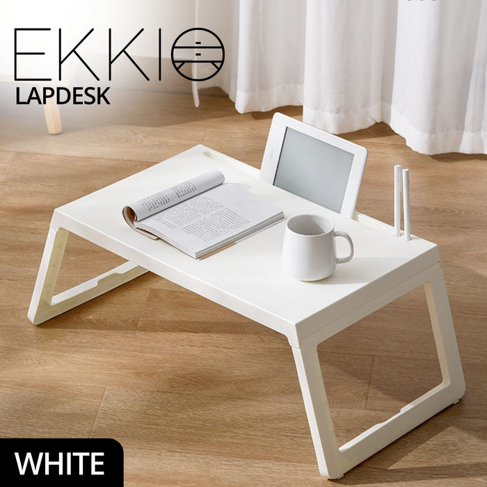 EKKIO Multifunction White Laptop Bed Desk