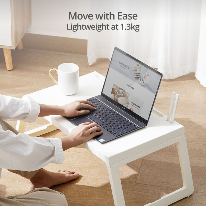 EKKIO Multifunction White Laptop Bed Desk