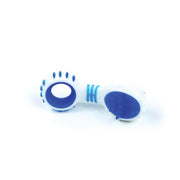 Dog Dental Rattle - Puppy Teething + Cleaning Gums Rubber Ridges Chew