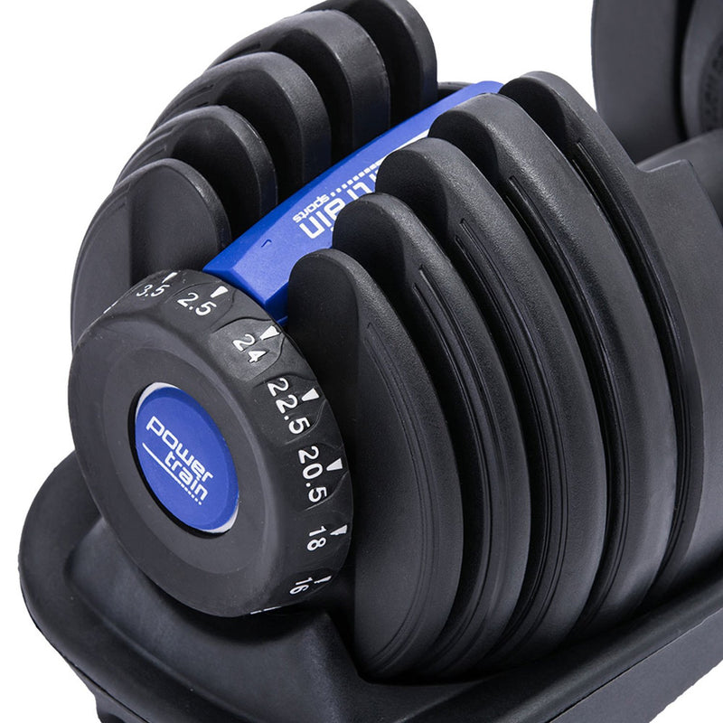 Powertrain 1x 24KG Adjustable Home Gym Dumbbell