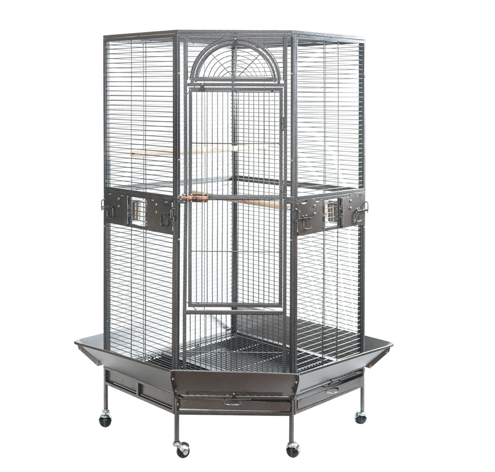Picture of 161cm XL Corner Bird Cage Parrot Aviary with Wheels | EasyMart