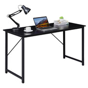 YES4HOMES Computer Desk, Sturdy Home Office Gaming Desk for Laptop, Modern Simple Style Writing Table, Multipurpose Workstation Black Legs & Black Top