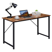YES4HOMES Computer Desk, Sturdy Home Office Gaming Desk for Laptop, Modern Simple Style Writing Table, Multipurpose Workstation Black Legs & Wood Top