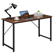 YES4HOMES Computer Desk, Sturdy Home Office Gaming Desk for Laptop, Modern Simple Style Writing Table, Multipurpose Workstation Black Legs & Rustic Top