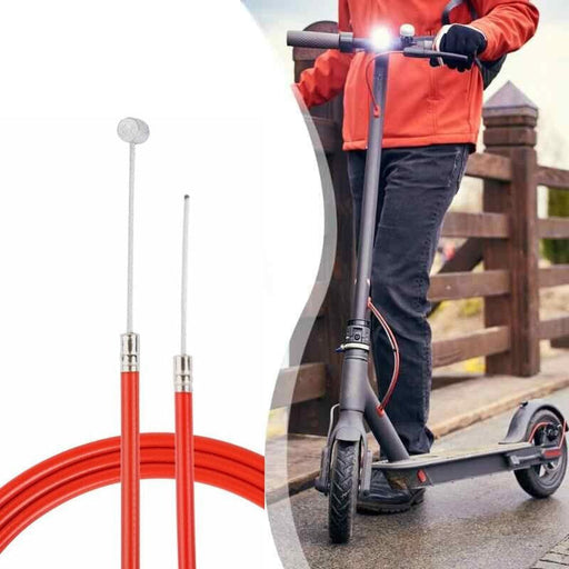 2-pack Rear Disc Brake Cable for Xiaomi Mijia M365 Electric Scooter - Red
