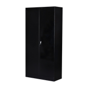 Two-Door Shelf Office Gym Filing Storage Locker Cabinet Safe- Black