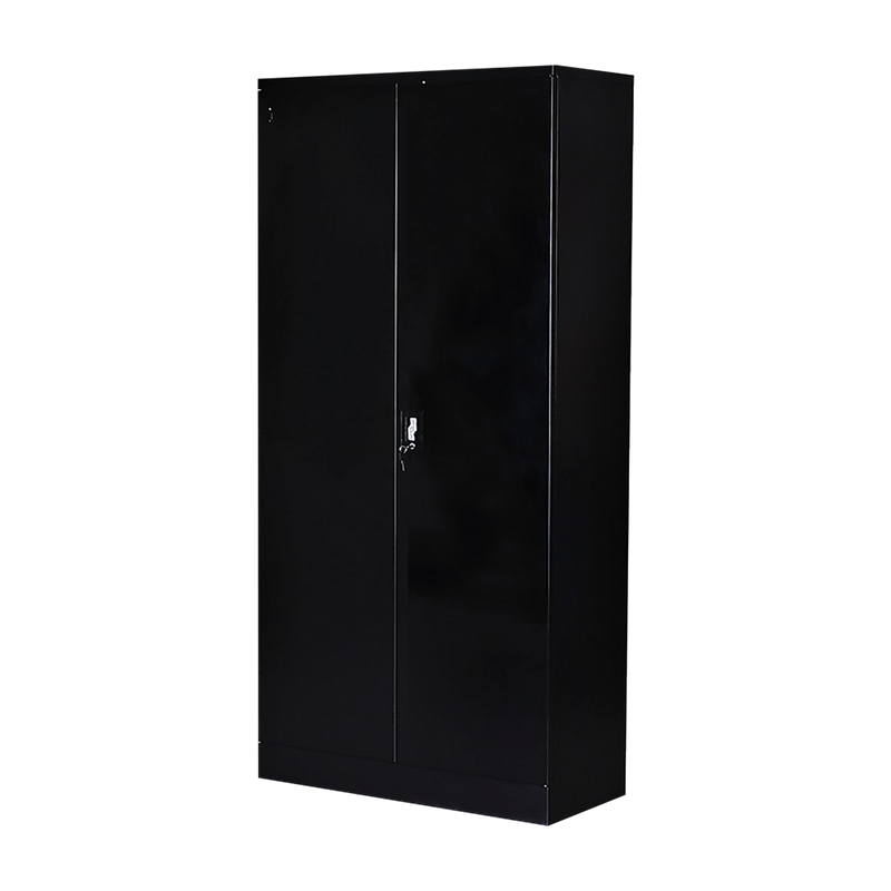 Two-Door Shelf Office Gym Filing Storage Locker Cabinet Safe- Black