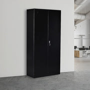 Two-Door Shelf Office Gym Filing Storage Locker Cabinet Safe- Black