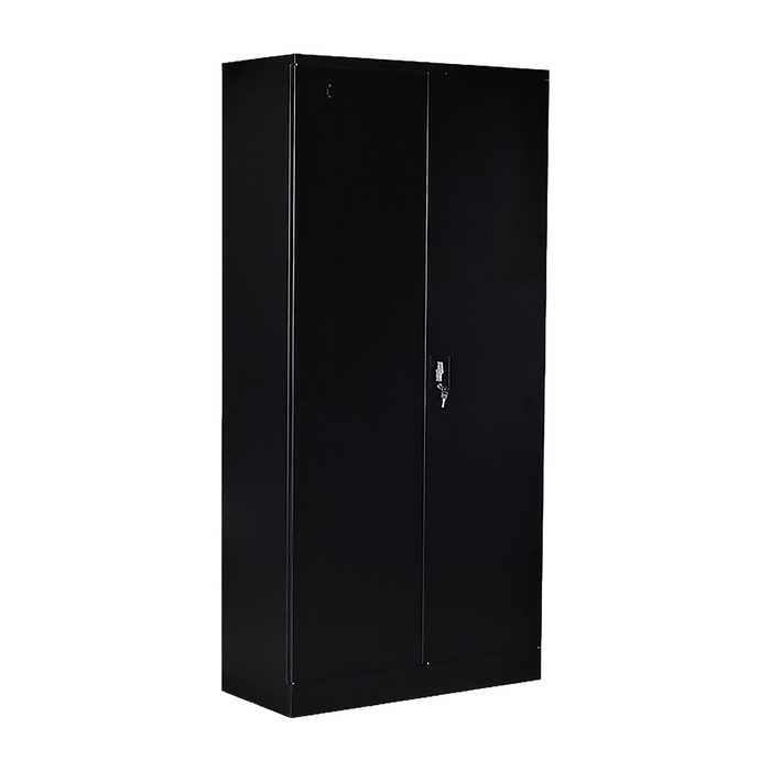 Two-Door Shelf Office Gym Filing Storage Locker Cabinet Safe- Black