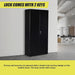 Two-Door Shelf Office Gym Filing Storage Locker Cabinet Safe- Black