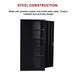 Two-Door Shelf Office Gym Filing Storage Locker Cabinet Safe- Black