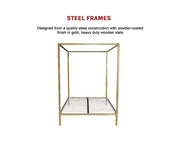 4 Four Poster Queen Bed Frame