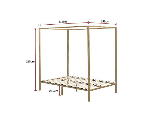 4 Four Poster Queen Bed Frame