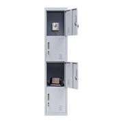 4-Door Vertical Locker for Office Gym Shed School Home Storage - Standard Lock with Keys