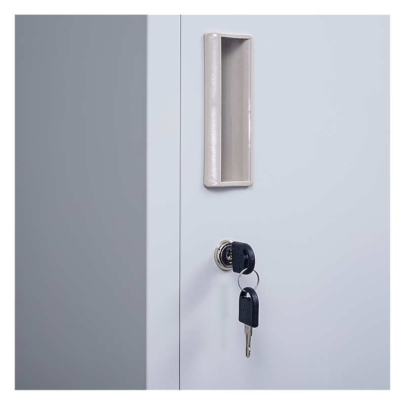 4-Door Vertical Locker for Office Gym Shed School Home Storage - Standard Lock with Keys