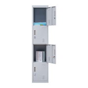 4-Door Vertical Locker for Office Gym Shed School Home Storage - Padlock-operated