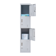 4-Door Vertical Locker for Office Gym Shed School Home Storage - 3-Digit Combination Lock