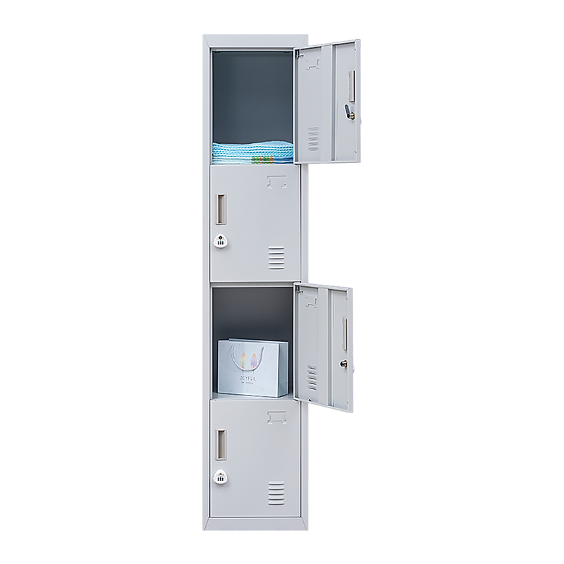 4-Door Vertical Locker for Office Gym Shed School Home Storage - 3-Digit Combination Lock