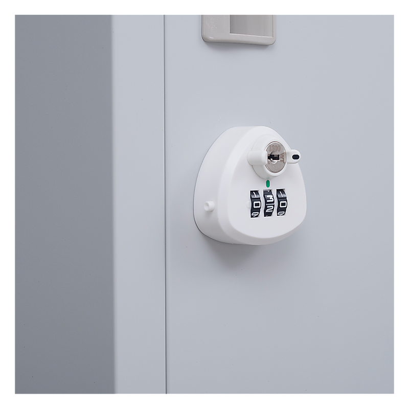 4-Door Vertical Locker for Office Gym Shed School Home Storage - 3-Digit Combination Lock