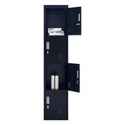 4-Door Vertical Locker for Office Gym Shed School Home Storage - Padlock-operated
