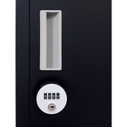 4-Door Vertical Locker for Office Gym Shed School Home Storage- 4-Digit Combination Lock
