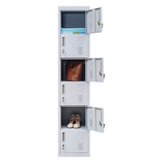 6-Door Locker for Office Gym Shed School Home Storage - Standard Lock with Keys