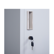 6-Door Locker for Office Gym Shed School Home Storage - Standard Lock with Keys