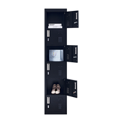 6-Door Locker for Office Gym Shed School Home Storage - Padlock-operated