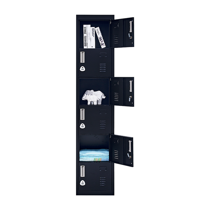 6-Door Locker for Office Gym Shed School Home Storage - 3-Digit Combination Lock