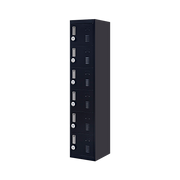 6-Door Locker for Office Gym Shed School Home Storage- 4-Digit Combination Lock Black