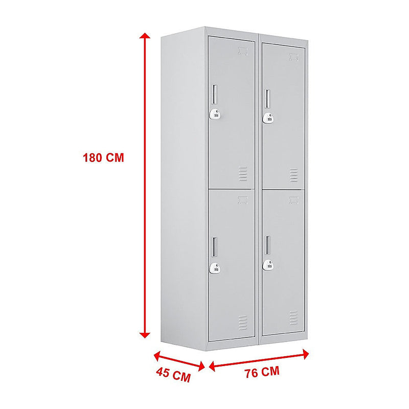 Four-Door Office Gym Shed Storage Locker-3-digit Combination Lock