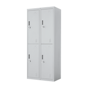 Four-Door Office Gym Shed Storage Locker-3-digit Combination Lock Grey