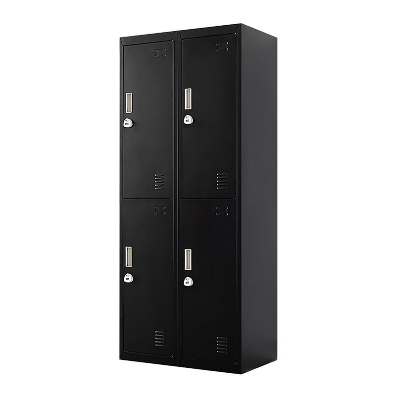 Four-Door Office Gym Shed Storage Locker-3-digit Combination Lock Black