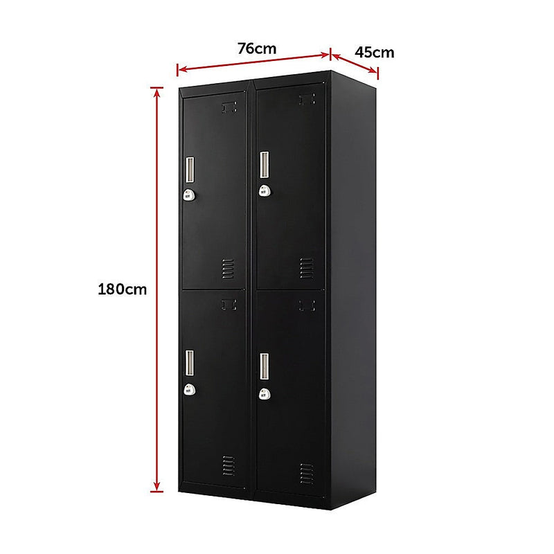Four-Door Office Gym Shed Storage Locker-3-digit Combination Lock