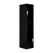 Two-Door L-shaped Office Gym Shed Storage Lockers - Padlock-operated Black