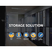 Two-Door L-shaped Office Gym Shed Storage Lockers - 3-Digit Combination Lock