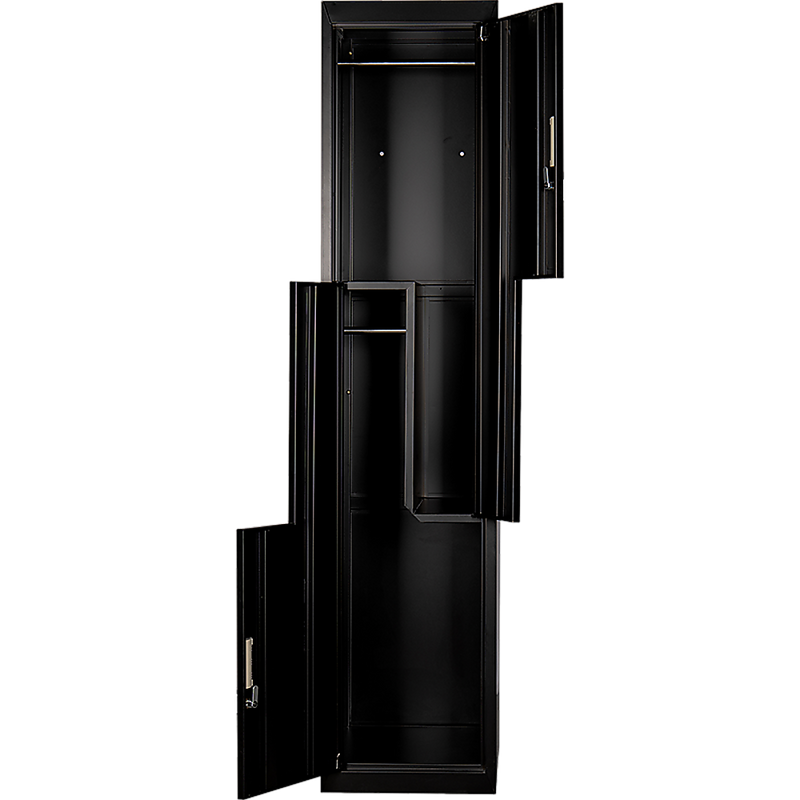 Two-Door L-shaped Office Gym Shed Storage Lockers - 3-Digit Combination Lock