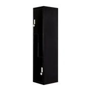 Two-Door L-shaped Office Gym Shed Storage Lockers - 4-Digit Combination Lock Black