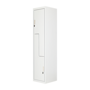 Two-Door L-shaped Office Gym Shed Storage Lockers - Padlock-operated