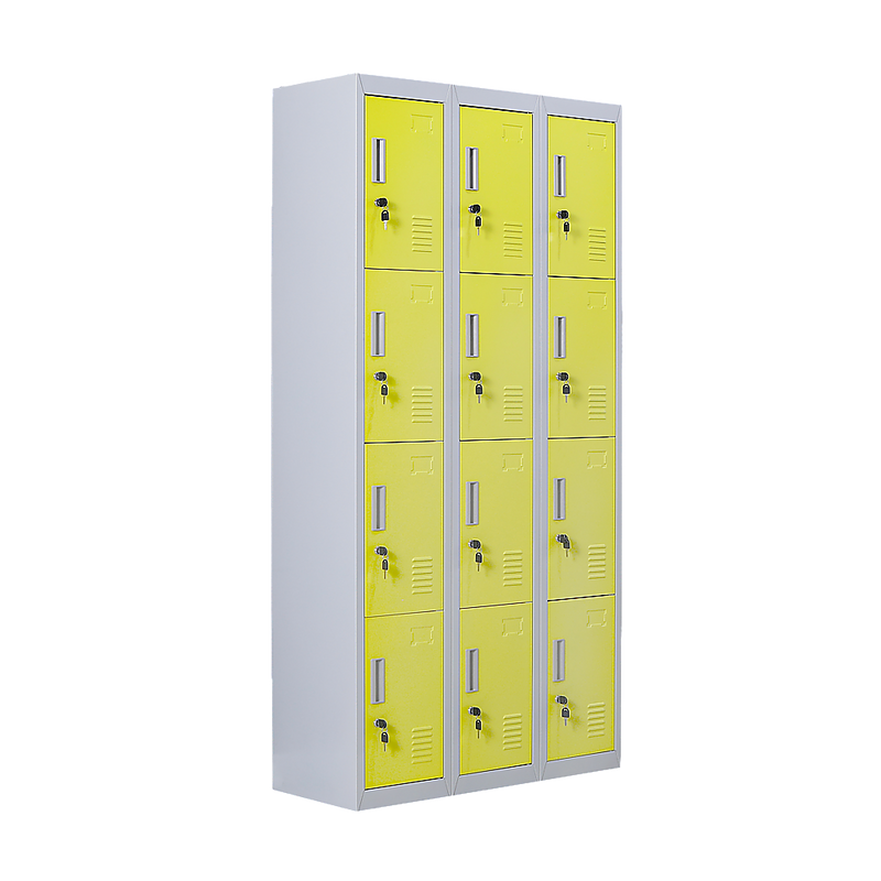 12-Door Locker for Office Gym Shed School Home Storage- 4-Digit Combination Lock