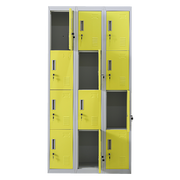 12-Door Locker for Office Gym Shed School Home Storage- 4-Digit Combination Lock