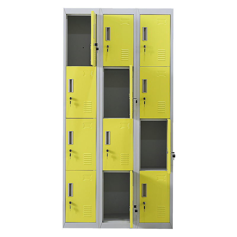 12-Door Locker for Office Gym Shed School Home Storage- 4-Digit Combination Lock