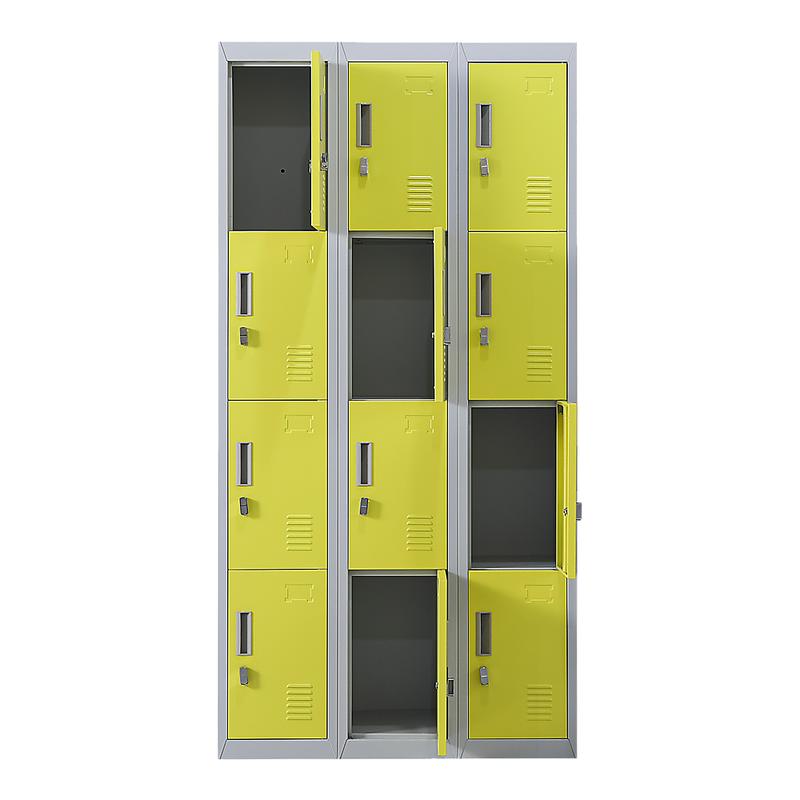 12-Door Locker for Office Gym Shed School Home Storage- 4-Digit Combination Lock