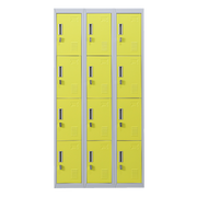 12-Door Locker for Office Gym Shed School Home Storage - Padlock-operated
