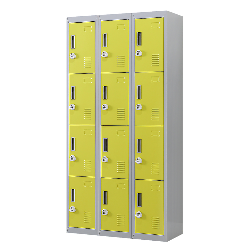 12-Door Locker for Office Gym Shed School Home Storage- 4-Digit Combination Lock
