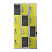 12-Door Locker for Office Gym Shed School Home Storage- 4-Digit Combination Lock