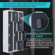 12-Door Locker for Office Gym Shed School Home Storage- 4-Digit Combination Lock