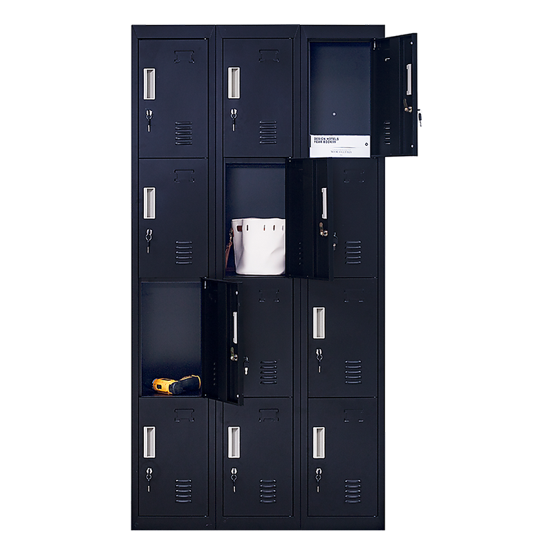 12-Door Locker for Office Gym Shed School Home Storage- 4-Digit Combination Lock