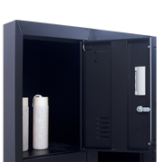 12-Door Locker for Office Gym Shed School Home Storage- 4-Digit Combination Lock